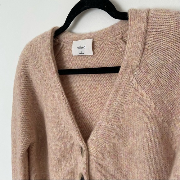 Aritzia Cream Button-Front V-Neck Cardigan Sweater - Picture 8 of 11